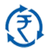 Rupee in a loop icon