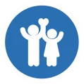 two kids holding hand and heart